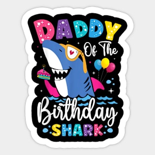 Daddy Of The Shark Birthday Dad Matching Family Sticker